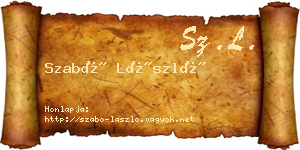 Szabó László névjegykártya