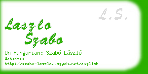 laszlo szabo business card