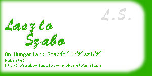 laszlo szabo business card